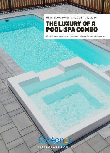Fiberglass pools with built-in spas: sleek design, wellness, and relaxation tailored for every backyard.