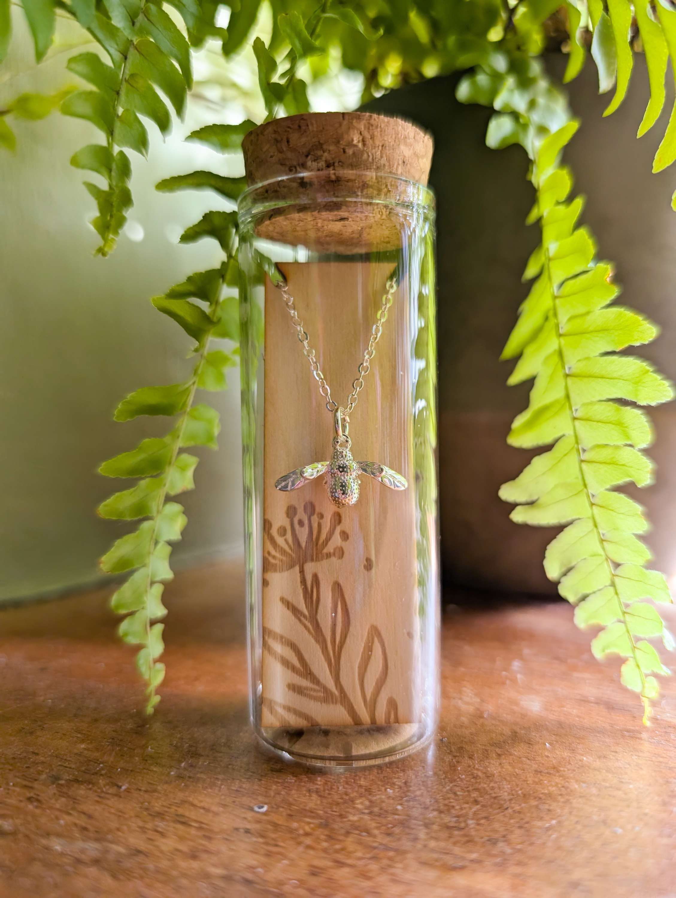 Bee Sterling Silver Necklace 