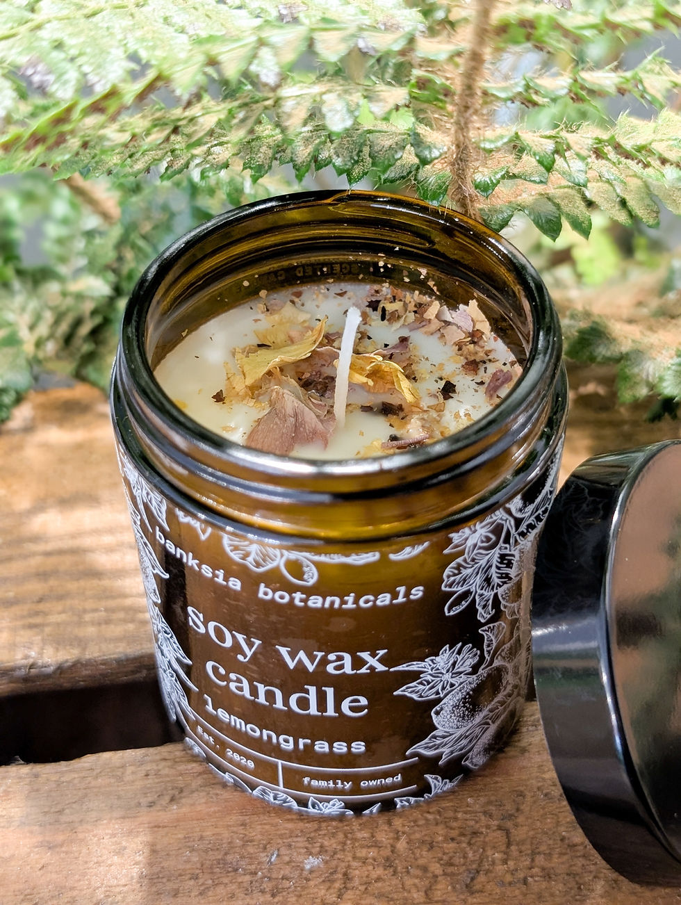 Thumbnail: Lemongrass Soy Wax Candle - 100% Vegan Soy Wax