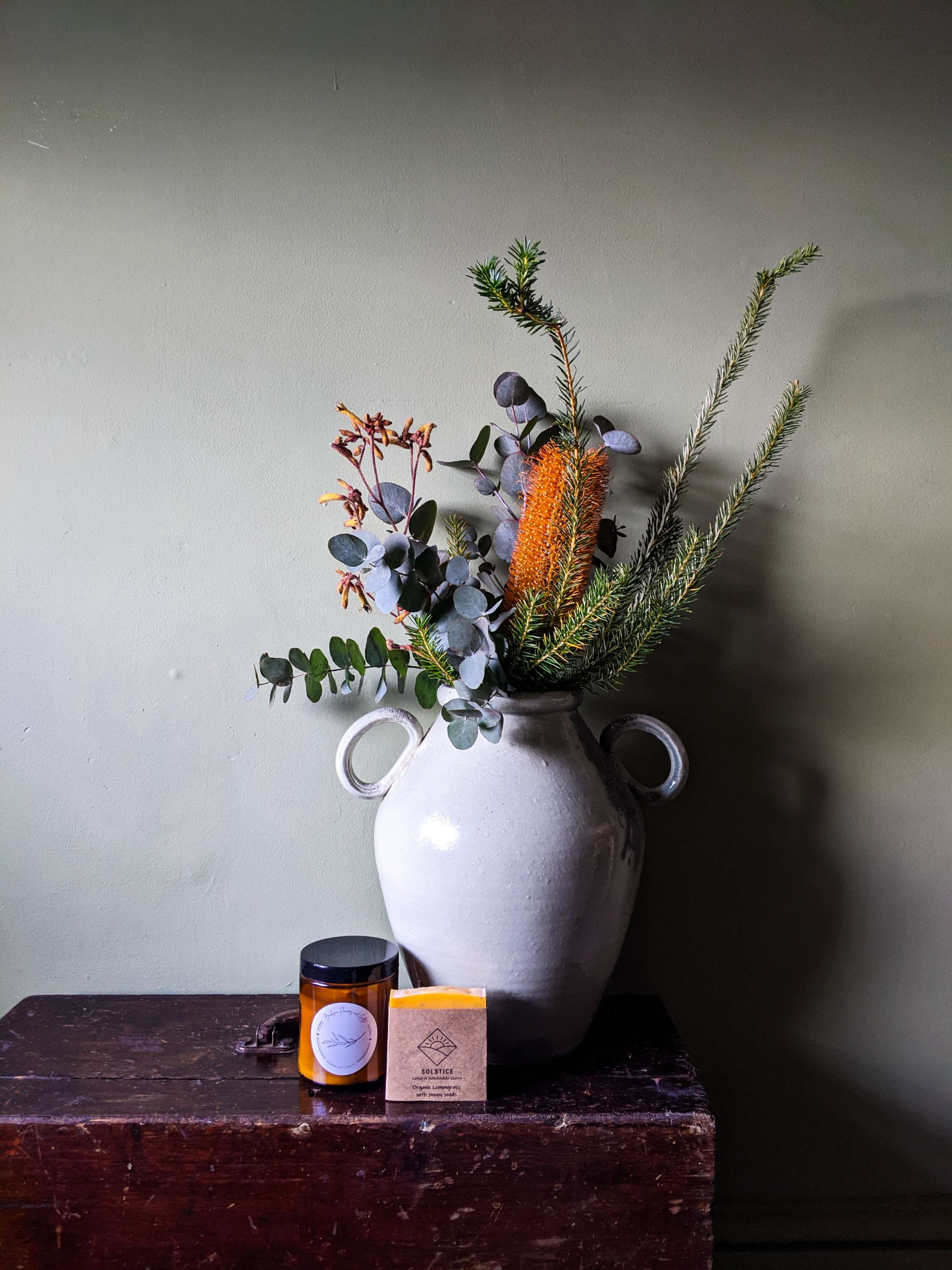 Australian Native Bouquet with Candle & Soap