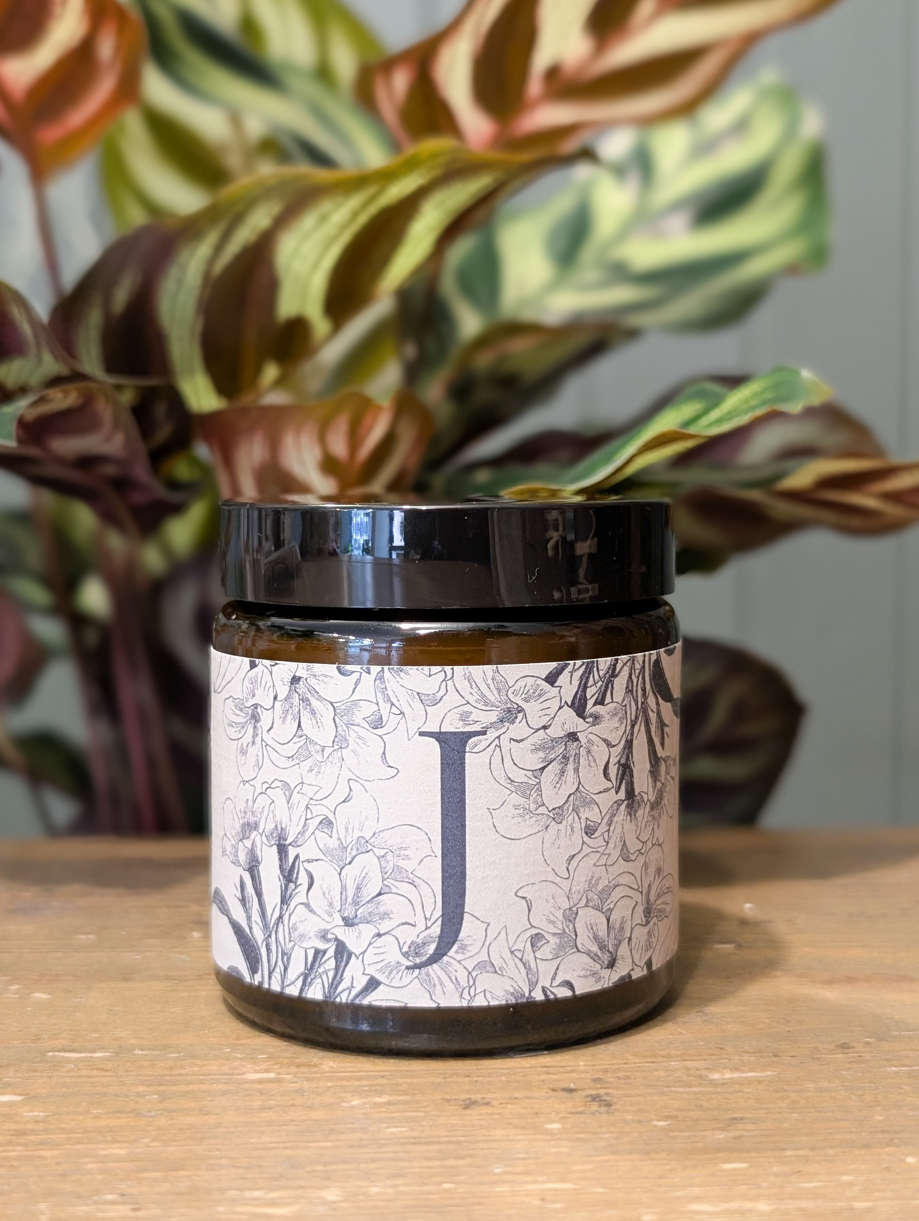 'J' Initial Candle - 100% Vegan Soy Wax