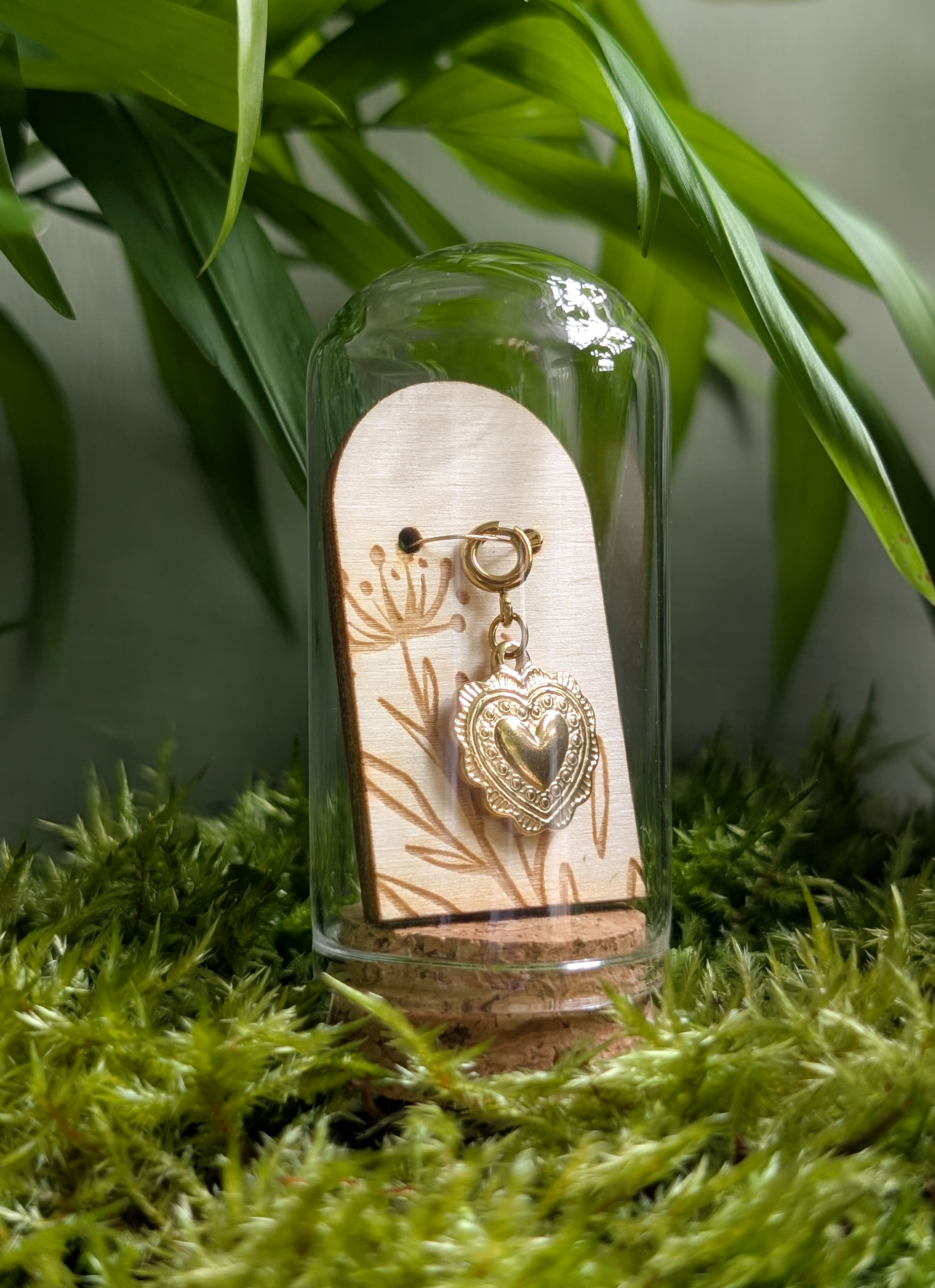 Lacey Heart - 18k Gold PVD Stainless Steel Charm