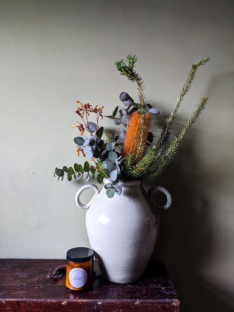 Thumbnail: Australian Native Bouquet with Australian Lemongrass Soy Wax Candle