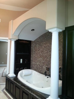Tub with tile surround