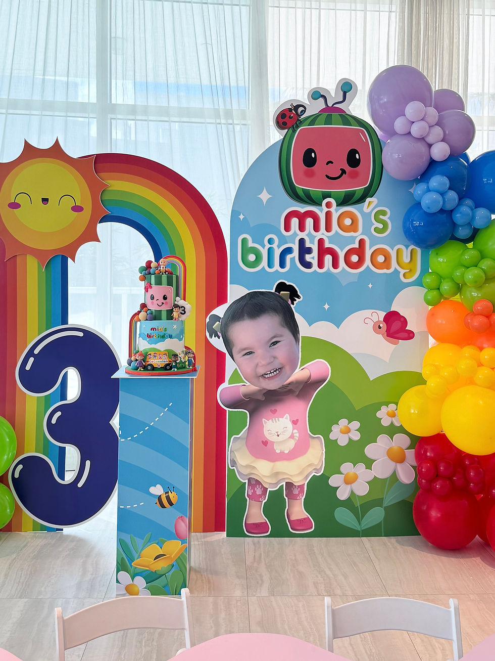 Double Backdrop with Balloon Garland