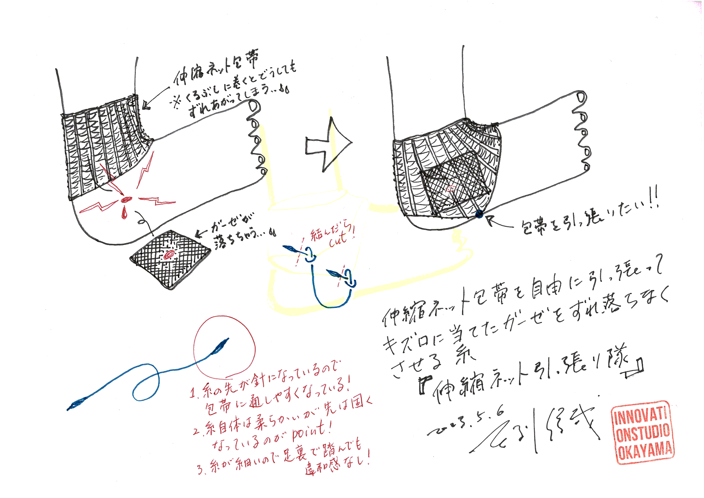 100 of Re:Flex 建築家のデザインする関節用ネット包帯固定具