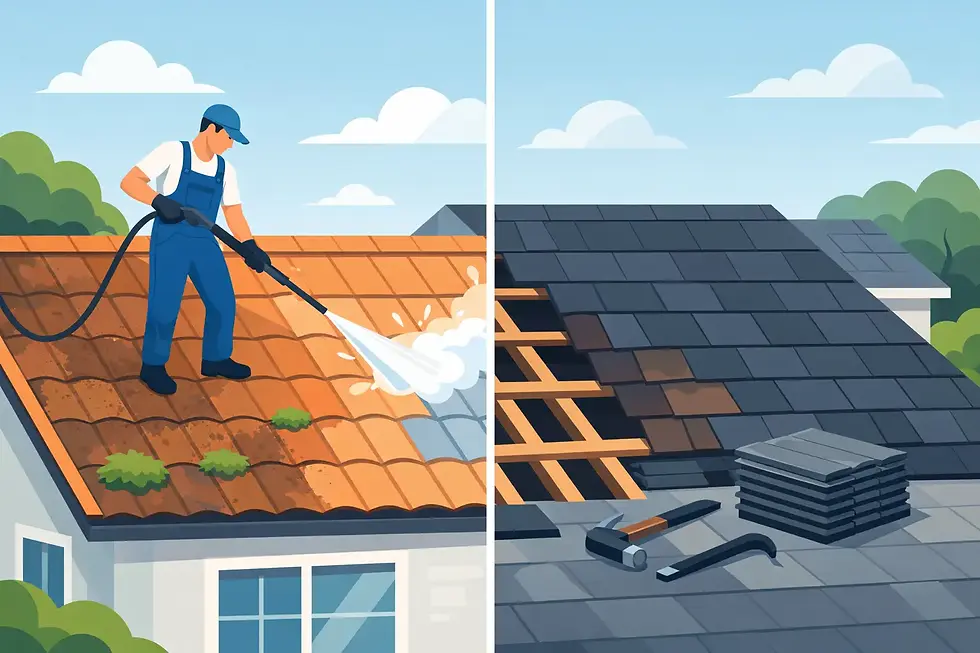 Roof Cleaning vs Roof Replacement
