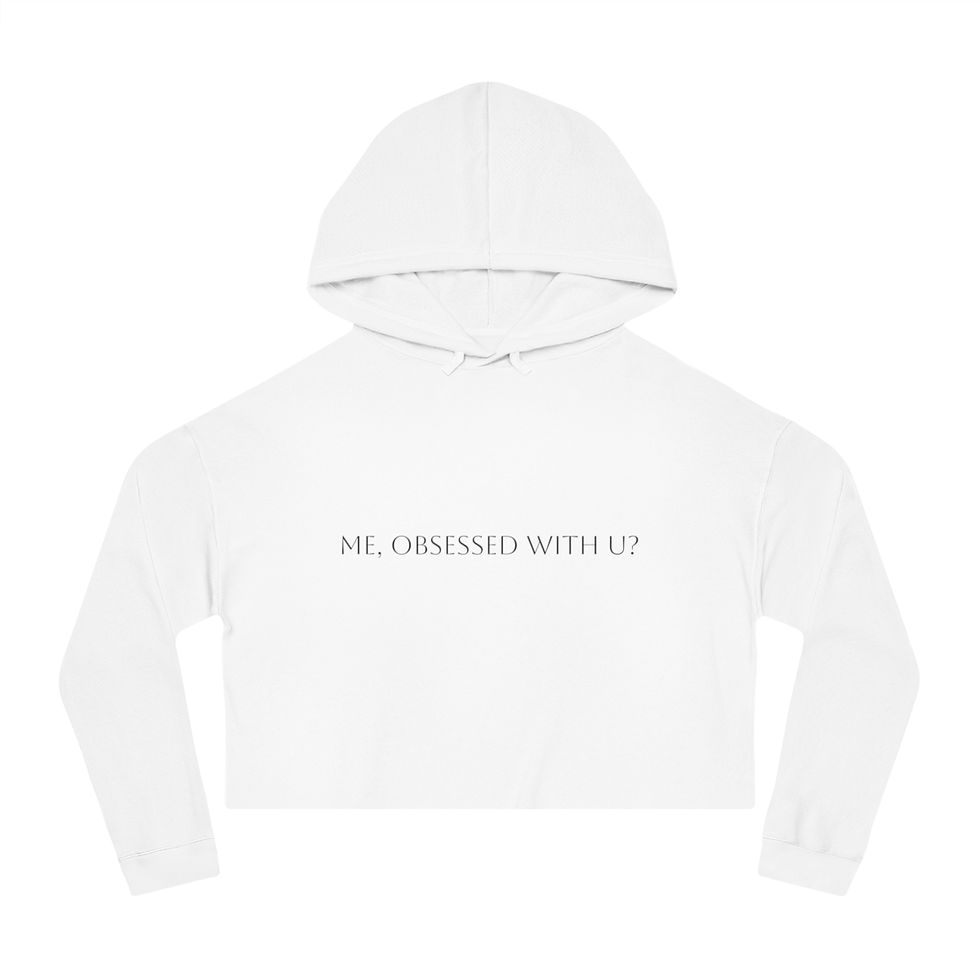 Thumbnail: Me, Obsessed With U? Cropped Hooded Sweatshirt