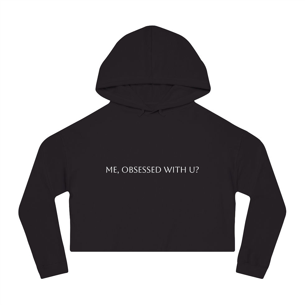 Thumbnail: Me, Obsessed With U? Cropped Hooded Sweatshirt