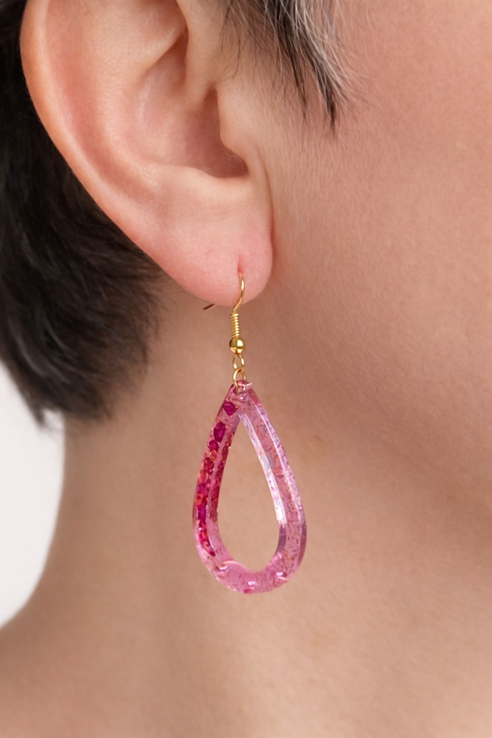 Thumbnail: El Yapımı Epoksi Damla Küpe – Handmade Drop  Shaped Resin Earrings