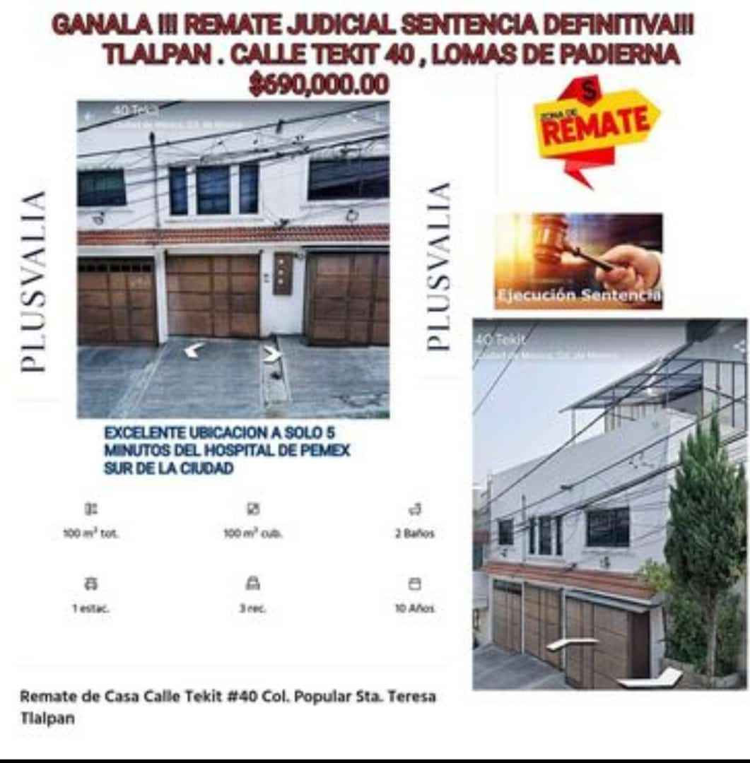 Casa de Remate Lomas de Padierna Tlalpan, Gran Oportunidad!!!