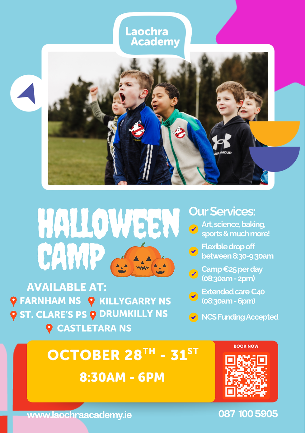 Laochra Halloween 2025 Flyer Front (A5).png