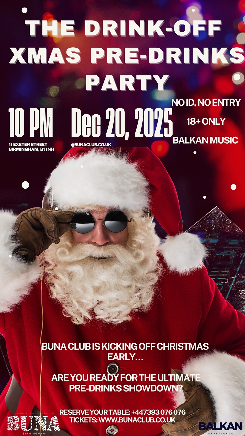 🎅🔥 THE DRINK-OFF – XMAS PRE-DRINKS PARTY 🔥🎄