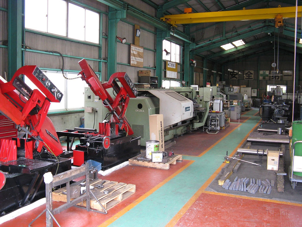 機械加工工場内