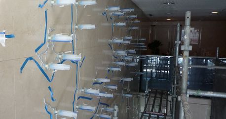 オフィスビル、大理石・クラック補修4