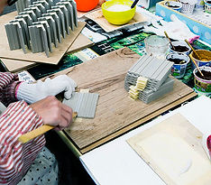 張り合わせ手作業