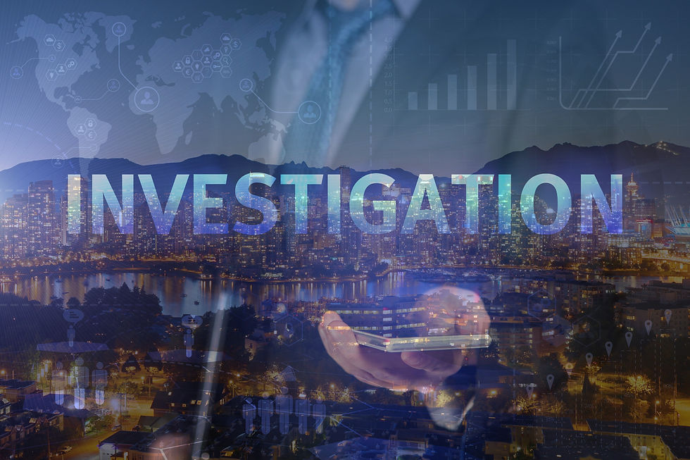 Close-up view of a digital investigator using forensic software on a laptop