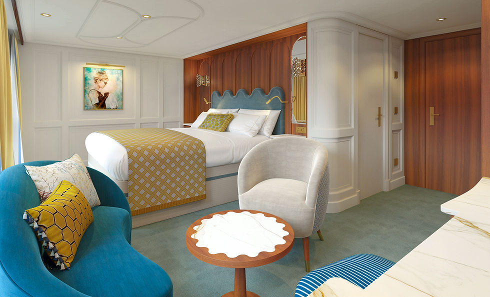 rendering of a suite on the new SS Audrey -coming in 2027