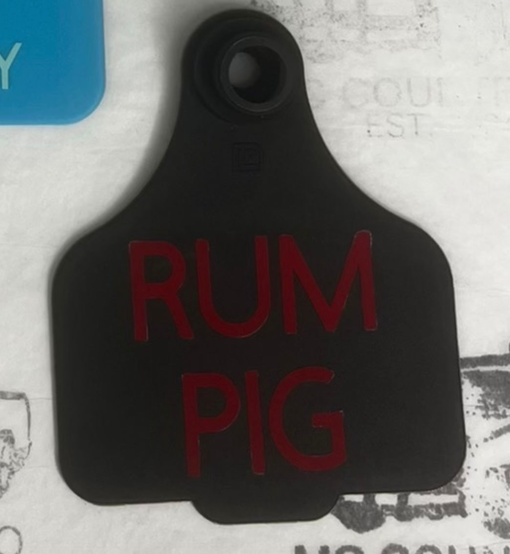 Rum Pig Cattle Tags