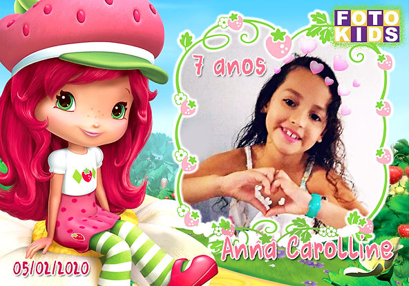 lembrancinha de imã de geladeira _tema da festa Moranguinho_aniversário_Anna Carolline_7_anos_Foto_Kids_Campinas