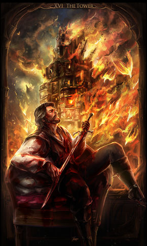 Tarot Commission - The Tower for _crazycorgwyn.jpg
