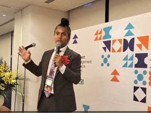 Ashutosh Sensei delivering speech at PMI Japan Forum 2025
