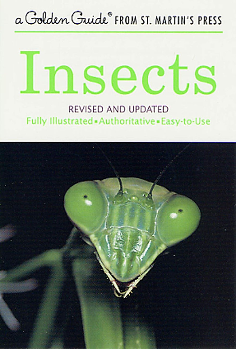 Insects Golden Guide book cover with a close up of a praying mantis.