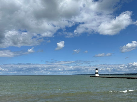 A lighthouse at Presque Isle State Park