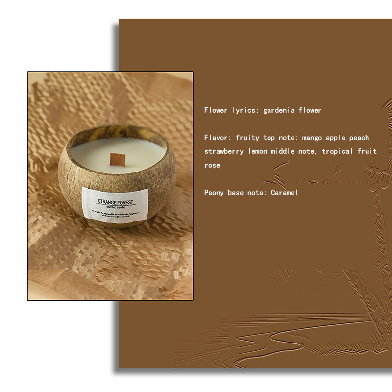 Thumbnail: Coconut Shell Aromatherapy Candle Essential Oil Fragrance Premium Plant Wax Frag