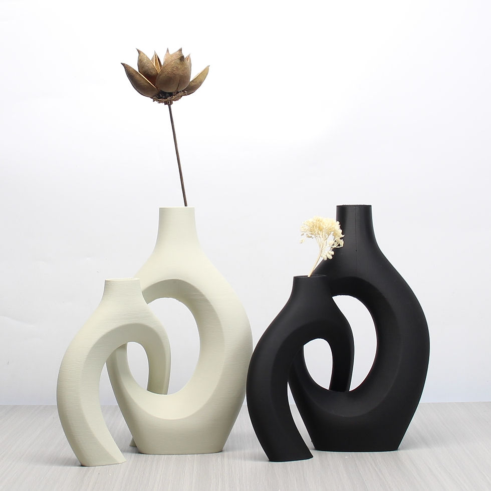 Miniatura: Conjunto de vasos artísticos em estilo boêmio, perfeitos para decoração de casa.