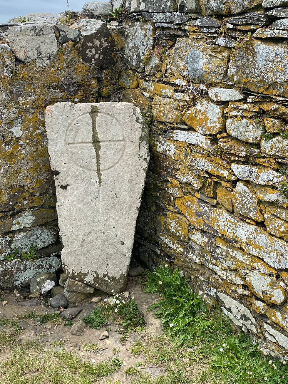 Grave stone from 8th to 9th century probably from an earlier church 