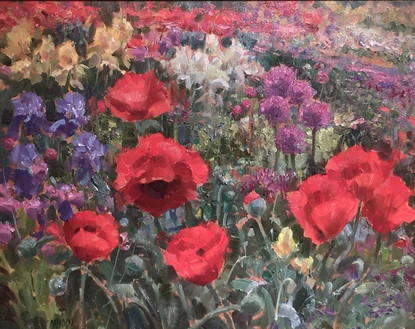 'Poppies in a Garden'