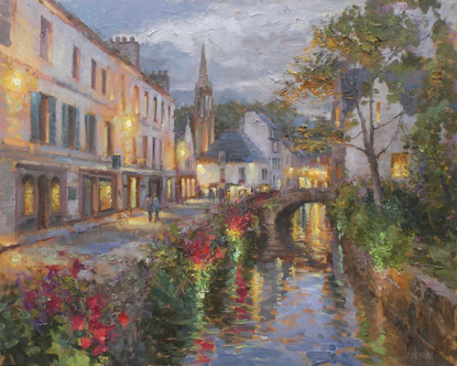 ' Evening Walk in Pont Aven'
