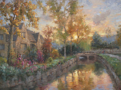 'Lower Slaughter Sunset'