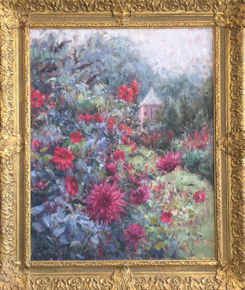'Dahlias in a Landscape'