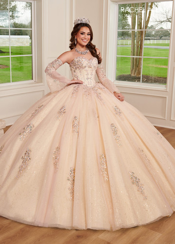 chinese dress ladies Rachel Allan RQ1158 Glitter Ball Gown Long Quinceanera Dress – The Dress  Outlet main image 1