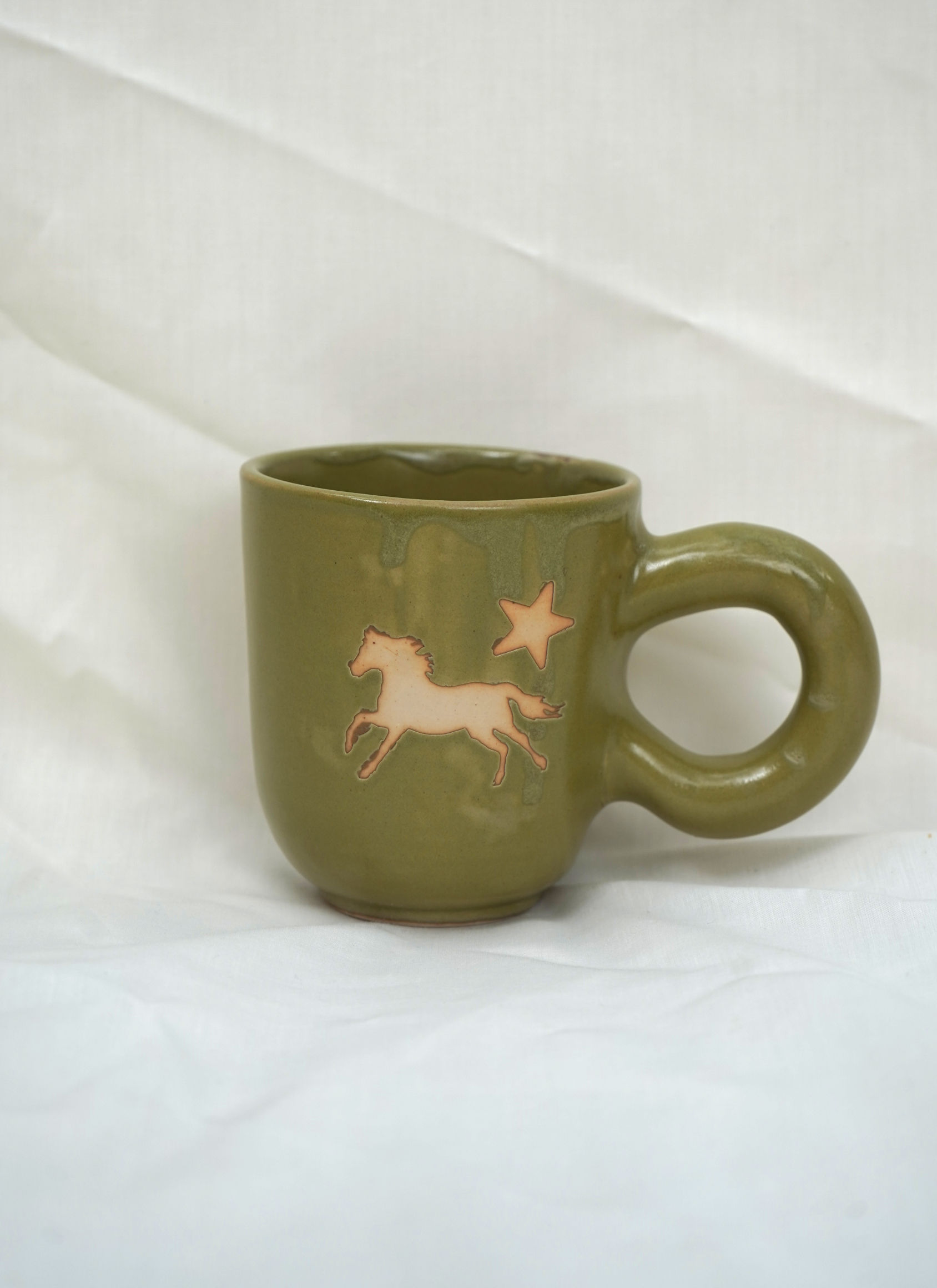 Olive Horse Chunky Mug