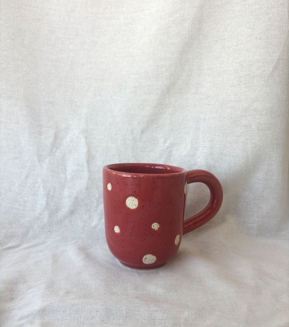 Thumbnail: Tomato Red Polka Dot Mug 