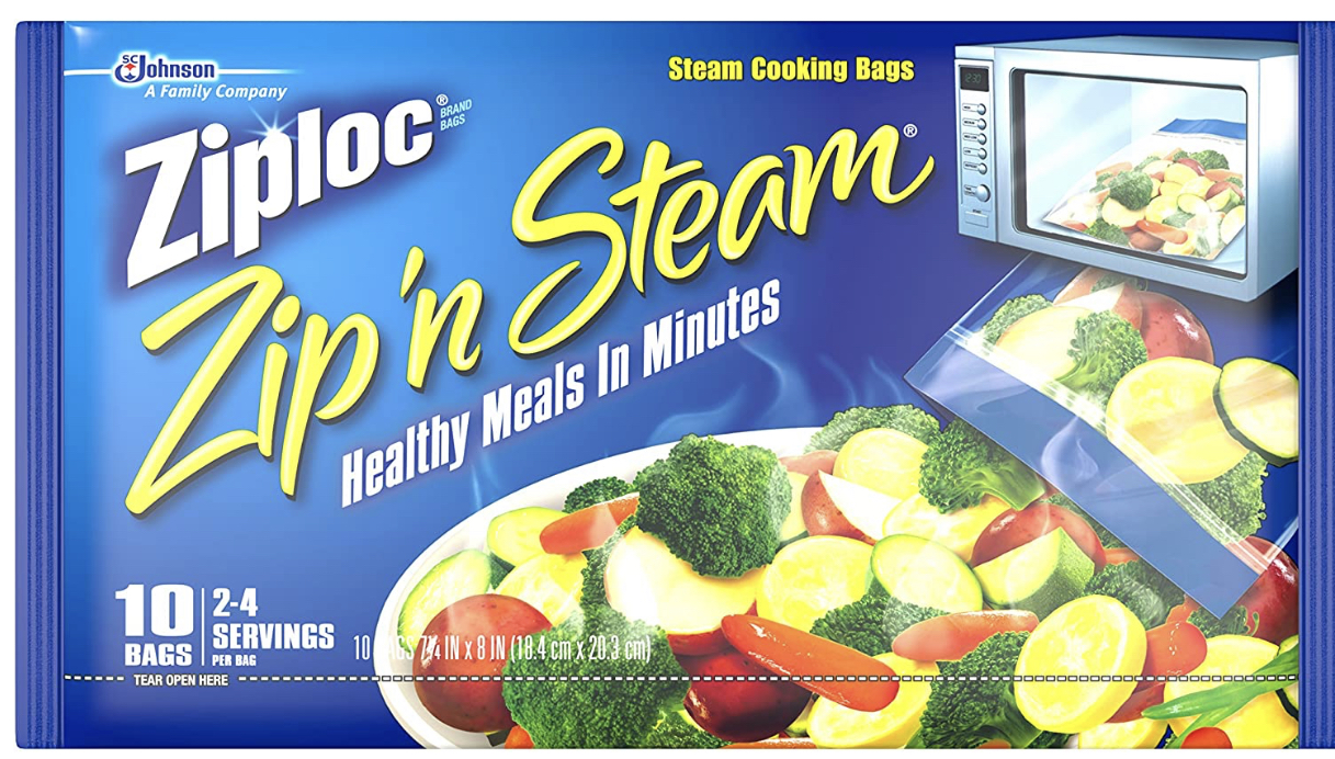 Ziploc Brand Zip and Steam Bags for Healthy Meals in Seconds