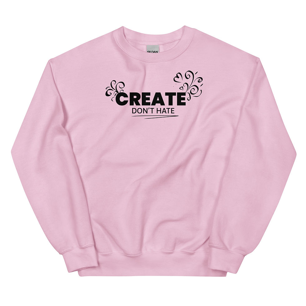 Thumbnail: Unisex Sweatshirt create don't hate photography 
