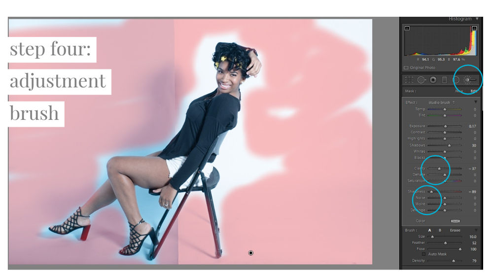 How to fix a backdrop in Lightroom