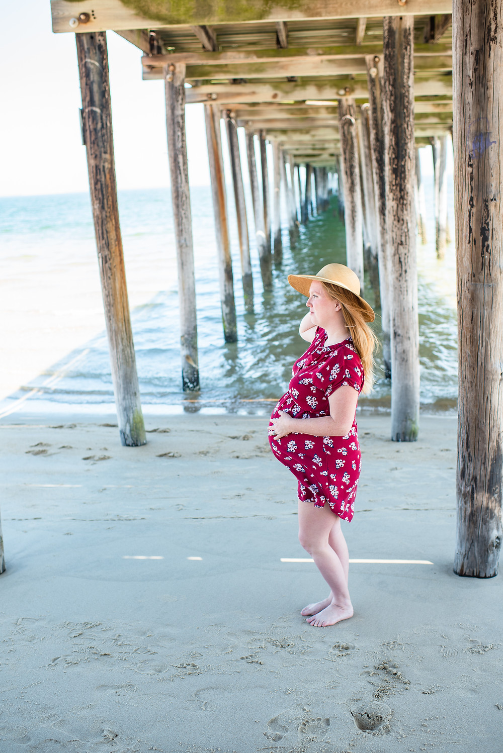 8 Months Pregnant {Virginia Beach Maternity Photography Lynnhaven Pier- Ashley}