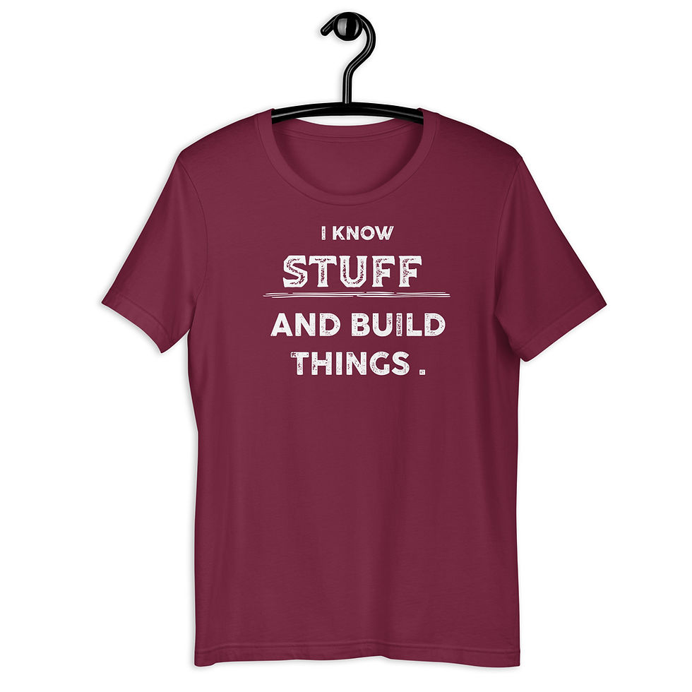 Thumbnail: i build stuff and I know things, funny contractor humor, builder construction
