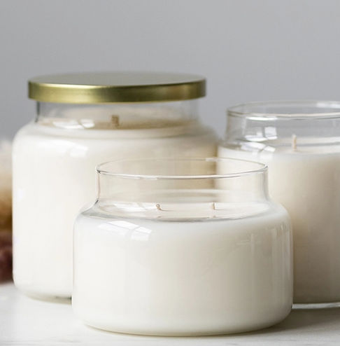 three candle jars photo