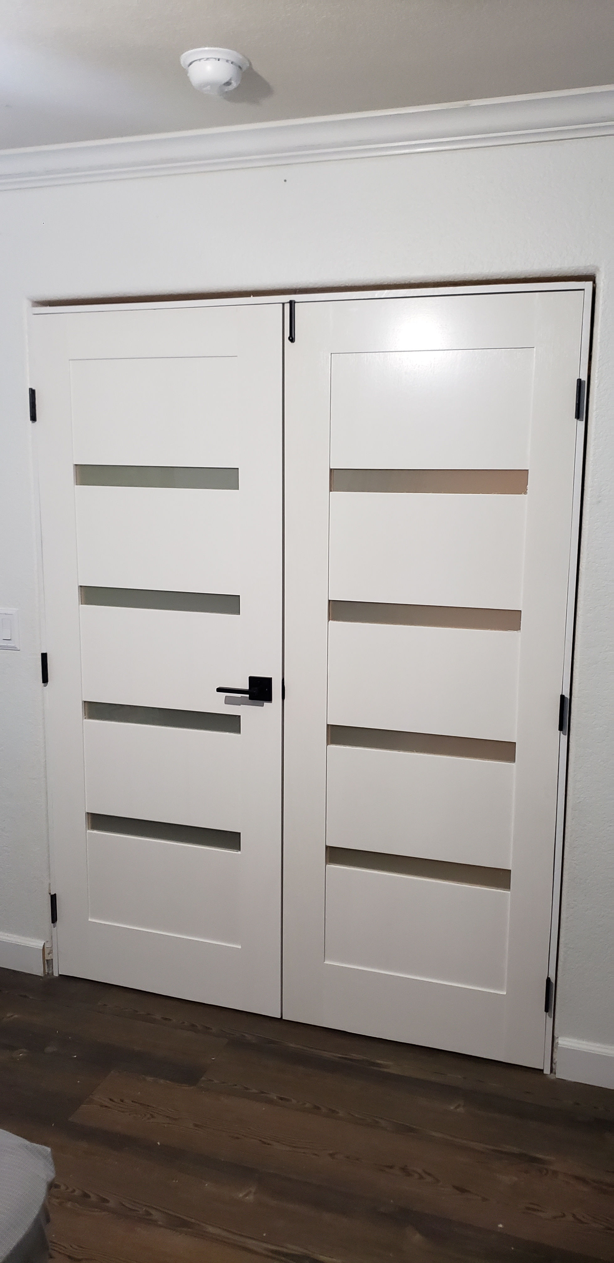 Double Contemporary Interior Doors, White