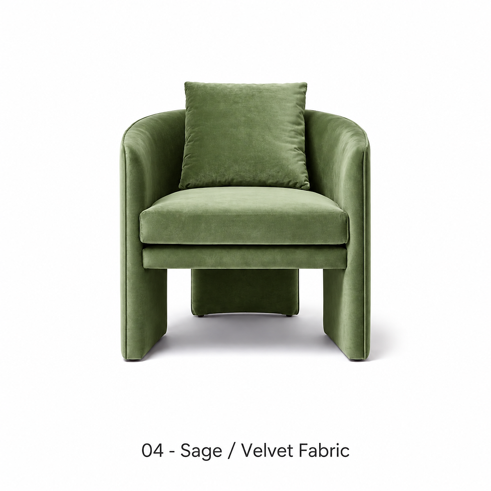 Thumbnail: Jackie armchair with a wraparound back by ēclec, sage velvet upholstery