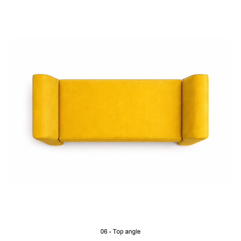 Thumbnail: Wing upholstered bench with substantial side supports by ēclec, top view