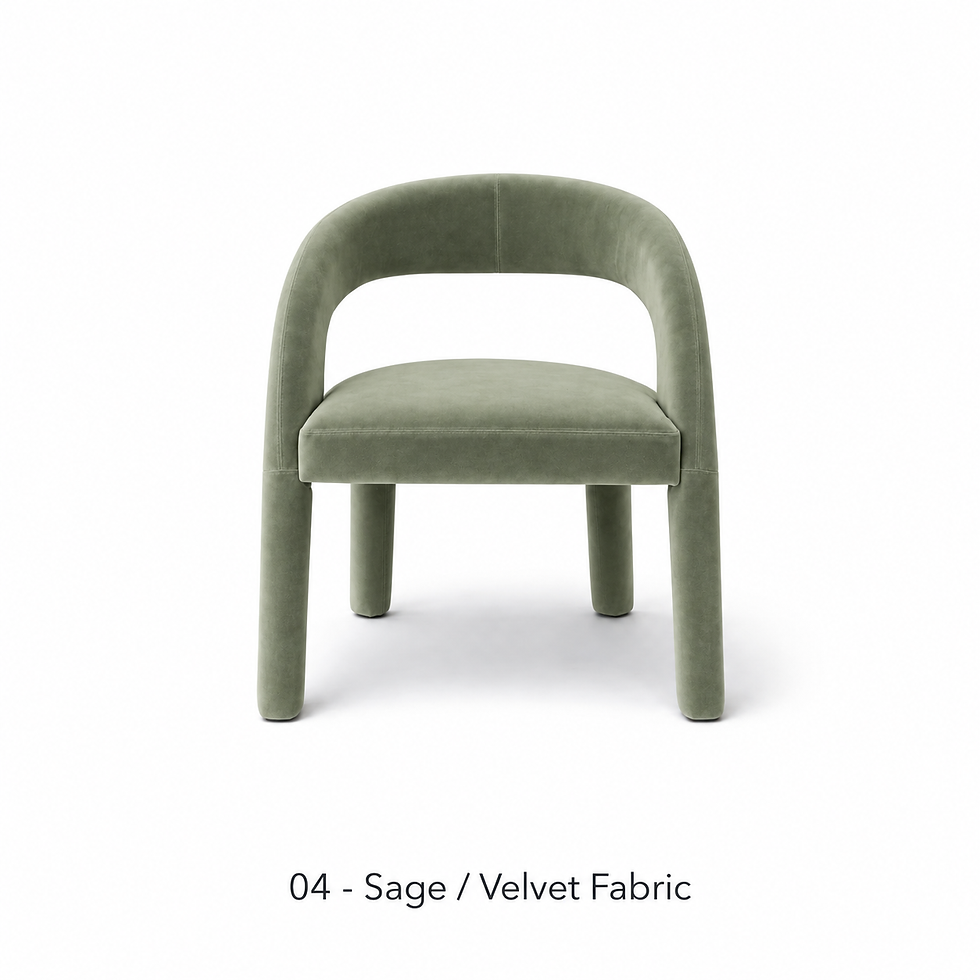 Thumbnail: Frosty upholstered chair with a continuous curved back by ēclec, sage velvet upholstery