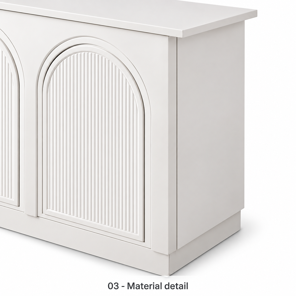 Thumbnail: Cali sideboard with arched fluted panels by ēclec, material close-up