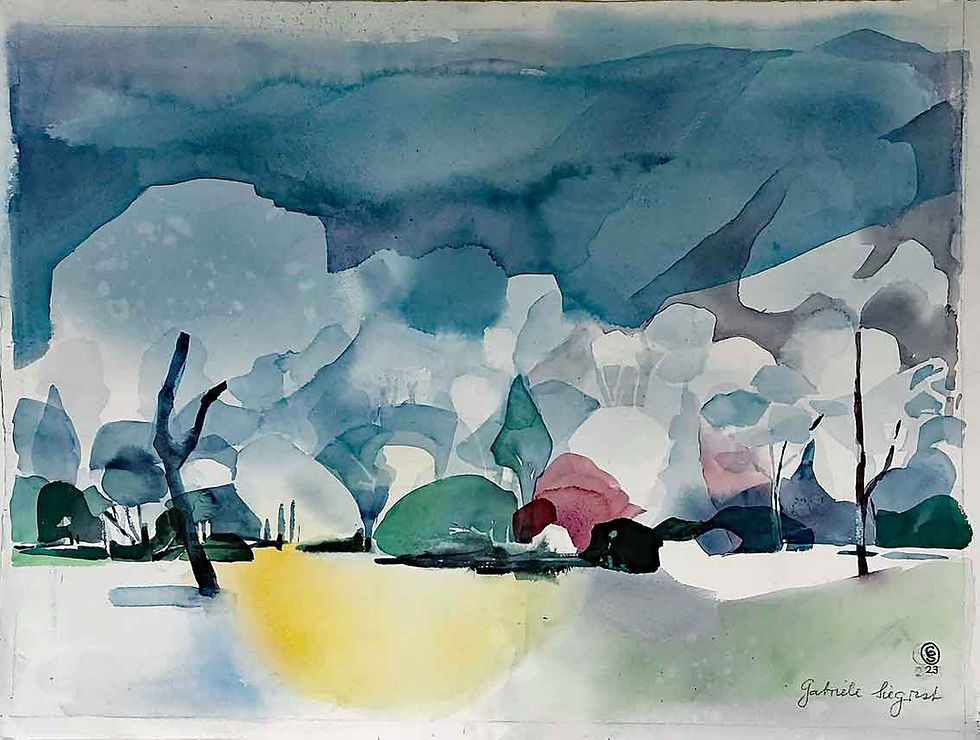 SERIE AMANECER SESQUILÉ,50x69,Aquarell,Arches300gm,